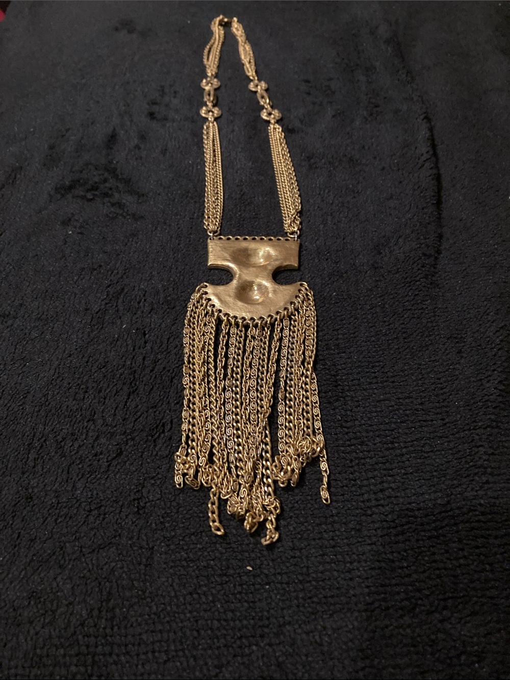 Vintage 1970’s goldette Etruscan revival statement necklace - Picture 5 of 5